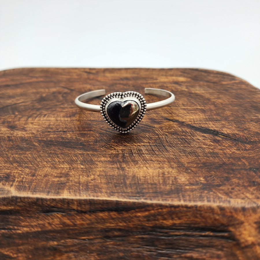 Apache Gold with Pyrite Heart Bracelet