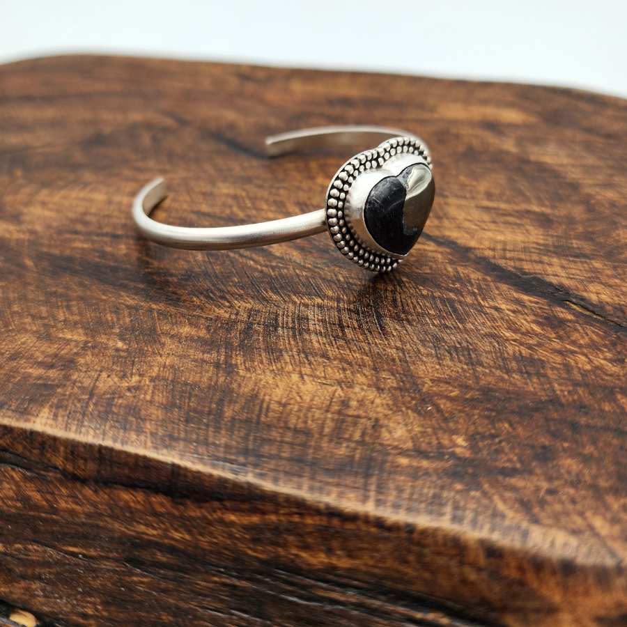 Apache Gold with Pyrite Heart Bracelet