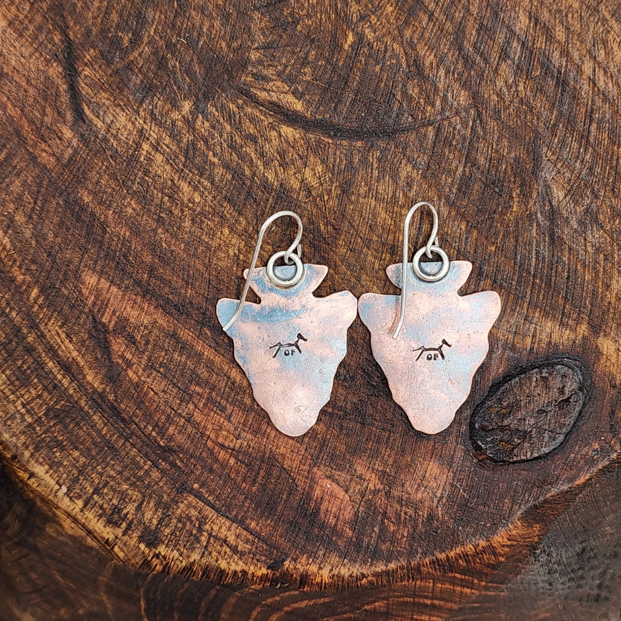 Copper Arrowhead Earrings