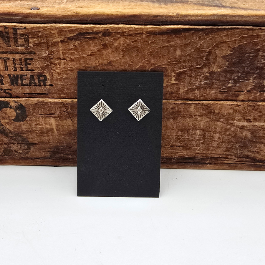 Diamond Concho Earrings