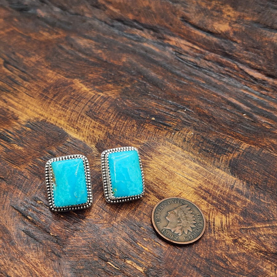 Kingman Square Stud Earrings