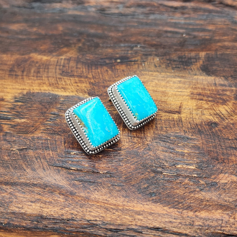 Kingman Square Stud Earrings