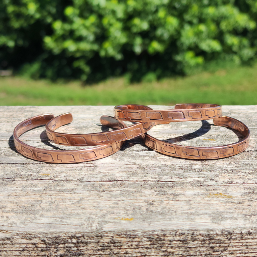 Nebraska Copper Bracelet | 1/4 in.