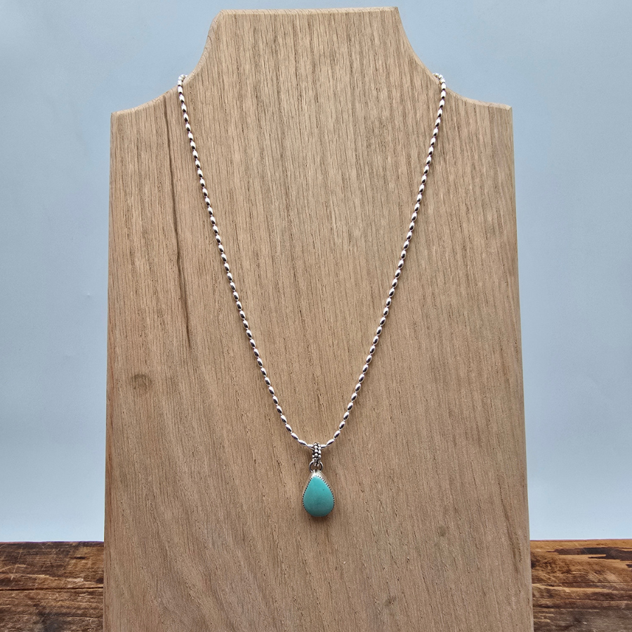 Nila Turquoise Teardrop Necklace