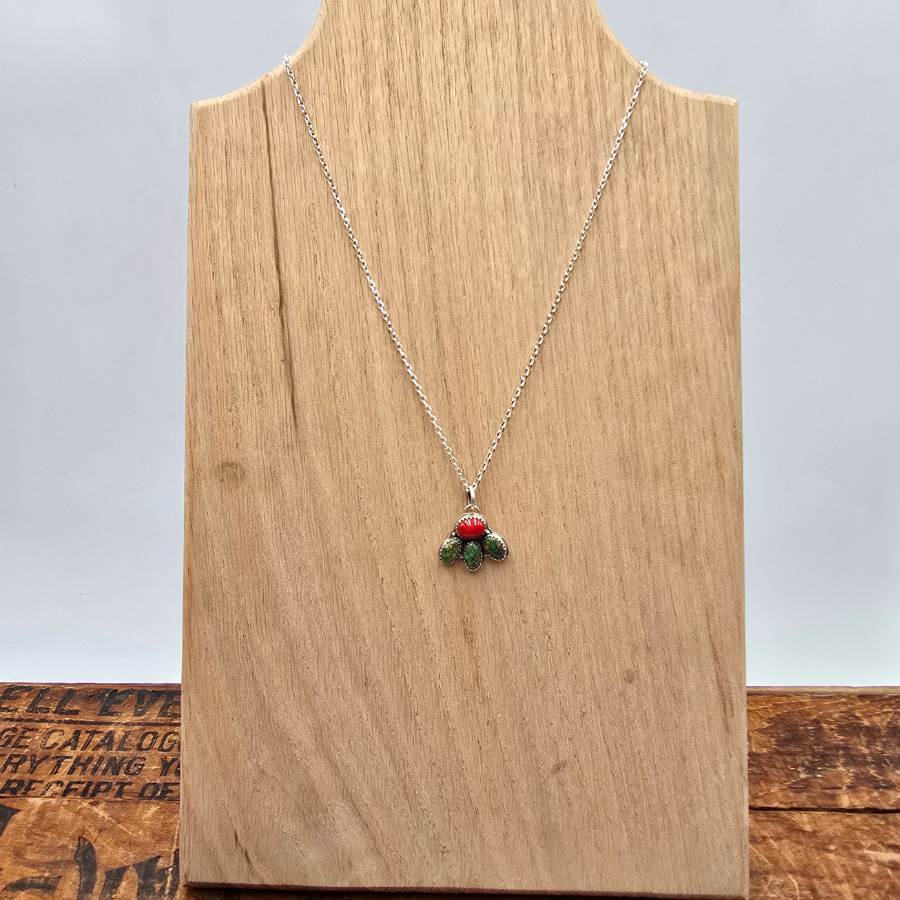 Sonoran Turquoise and Bamboo Coral Necklace