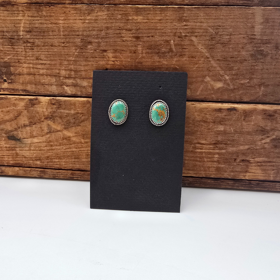 Tyrone Turquoise Studs