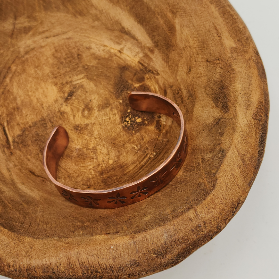 Tumbling Dragonfly 1/2 in Copper Bracelet