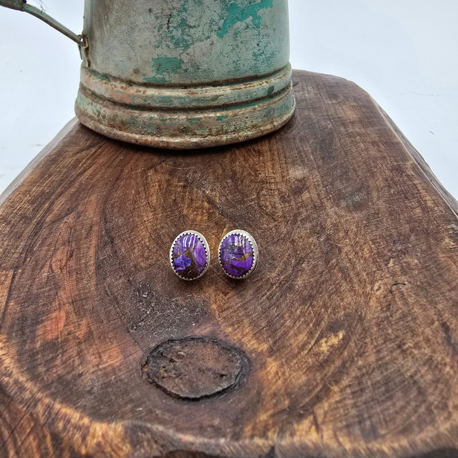 Purple Mohave Stud Earrings