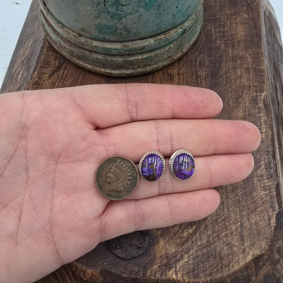 Purple Mohave Stud Earrings