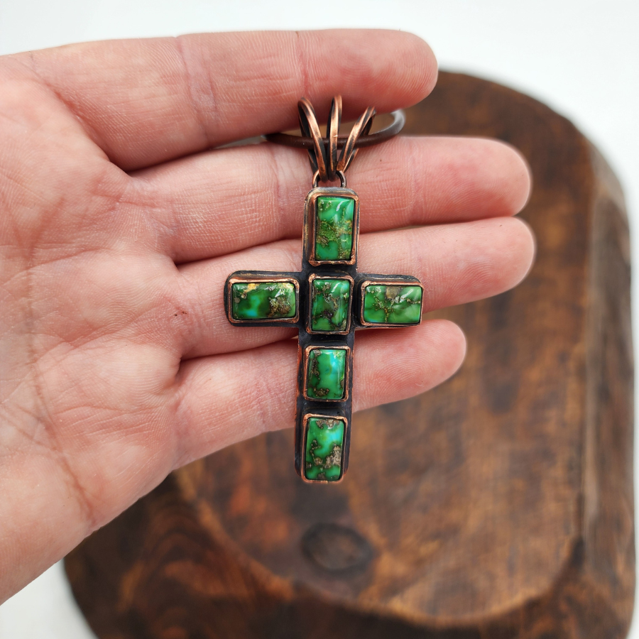 Sonoran Gold Turquoise and Copper Necklace