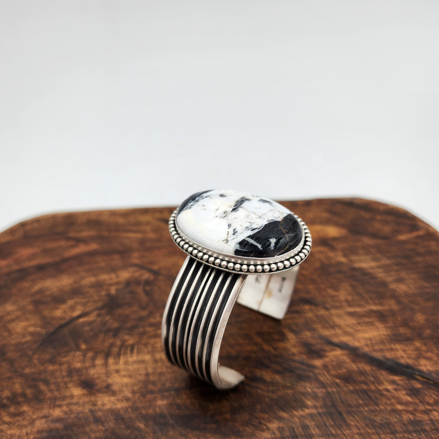 White Buffalo Wide Bracelet
