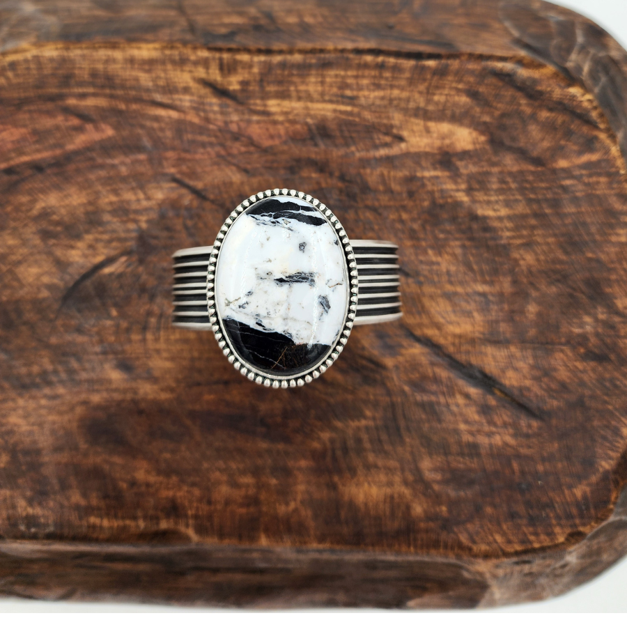White Buffalo Wide Bracelet