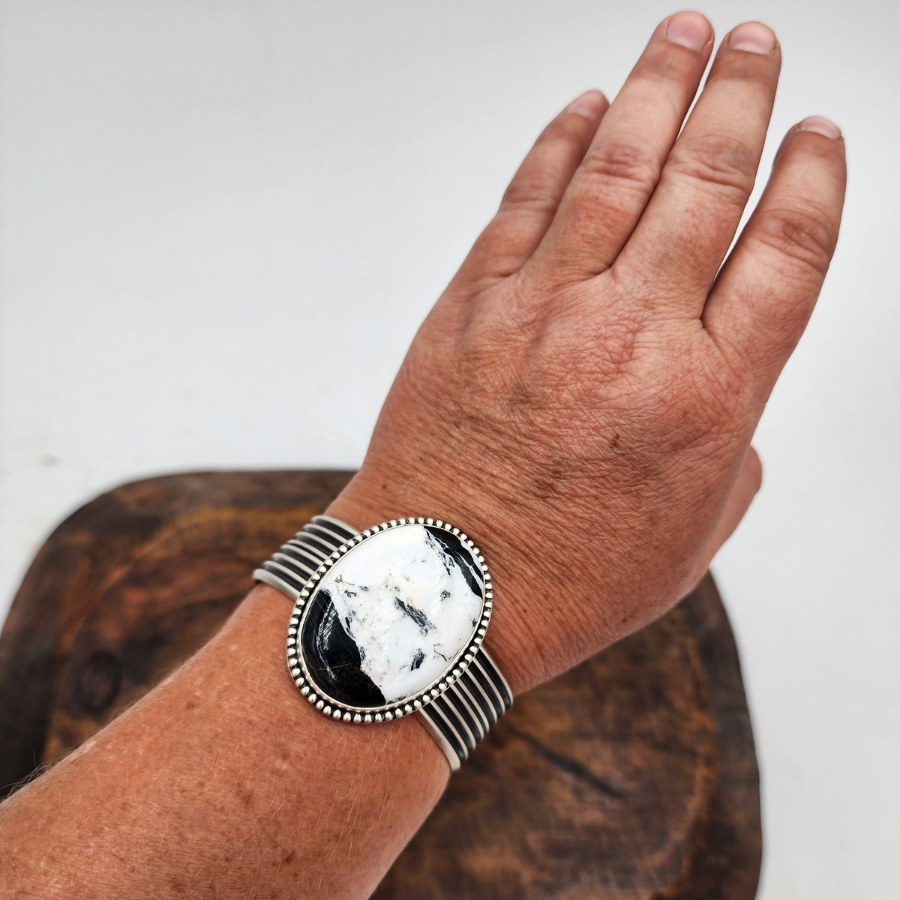 White Buffalo Wide Bracelet