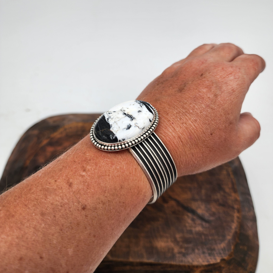 White Buffalo Wide Bracelet