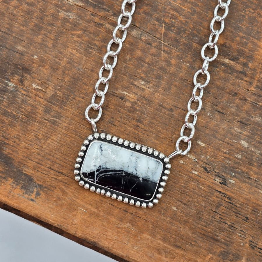 White Buffalo Bar Necklace
