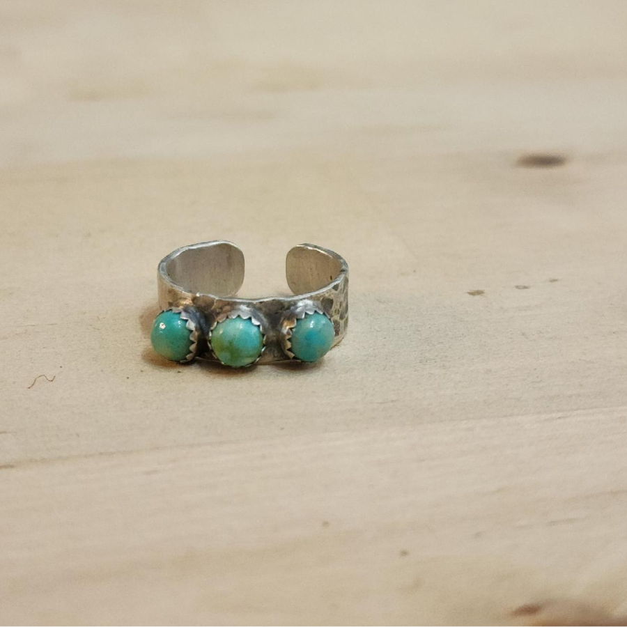 3 Stone American Mined Ring