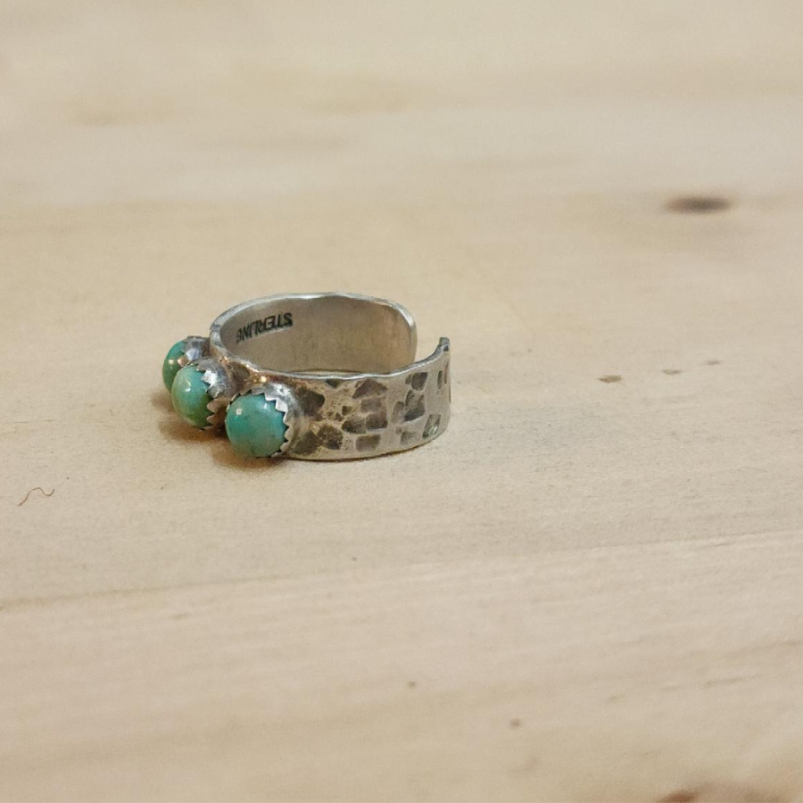 3 Stone American Mined Ring