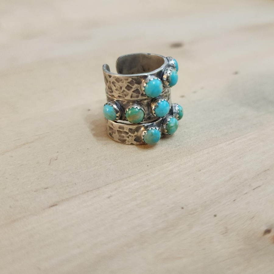 3 Stone American Mined Ring