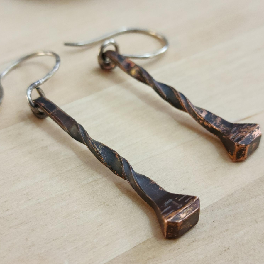 Horseshoe Nail Earrings