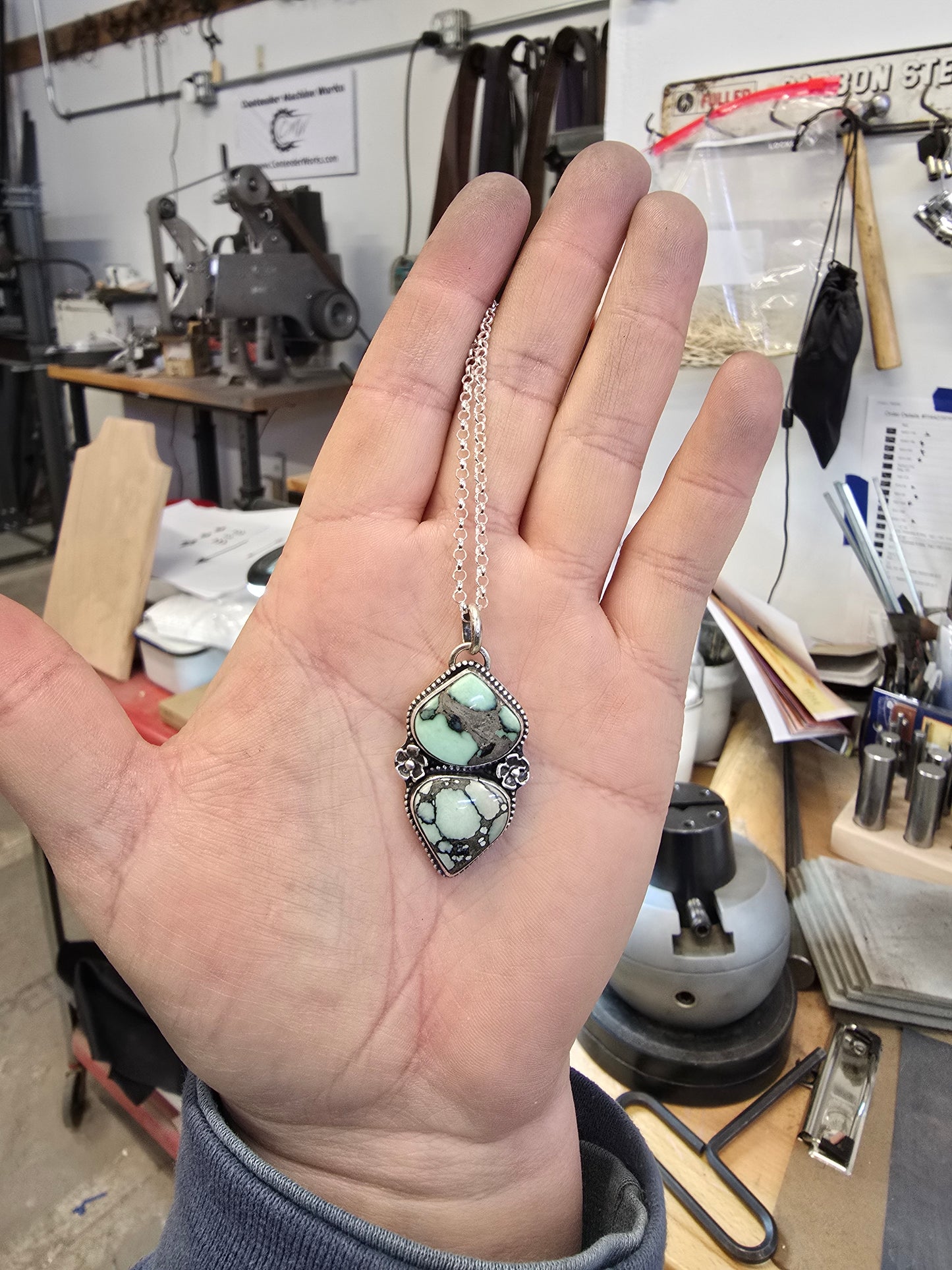 Desert Bloom Variscite Necklace