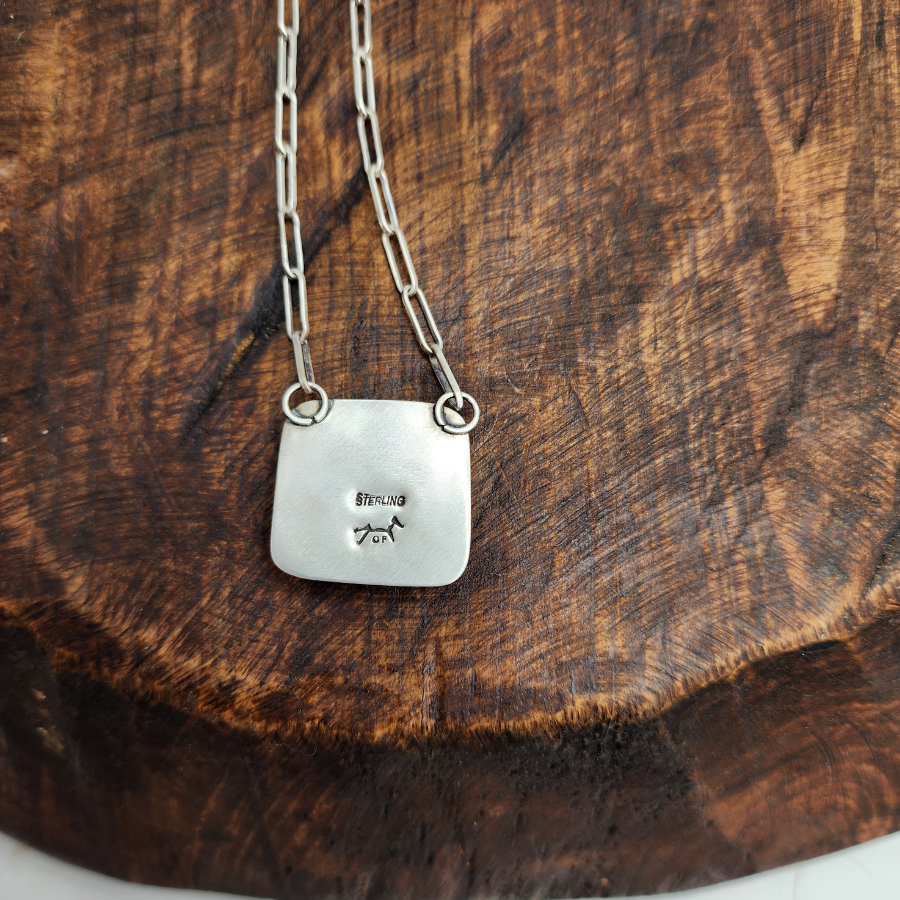 Blackjack Turquoise Square Necklace