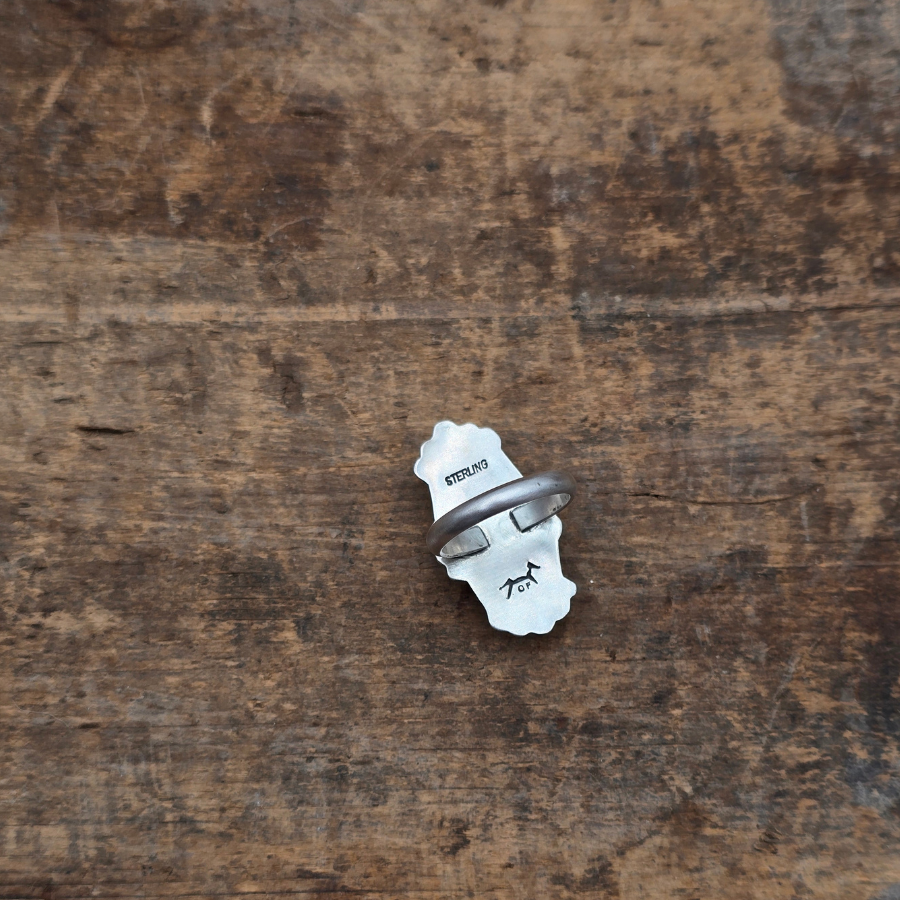 Blackjack Oval and Raindrop Ring