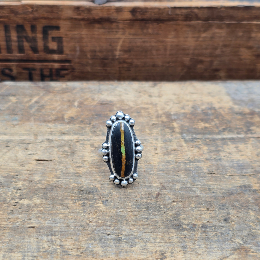 Blackjack Oval and Raindrop Ring