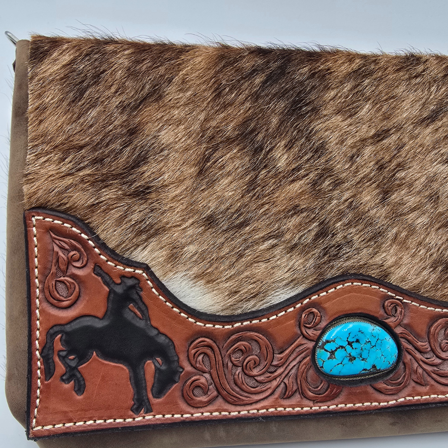 Bucking Horse and Turquoise Clutch