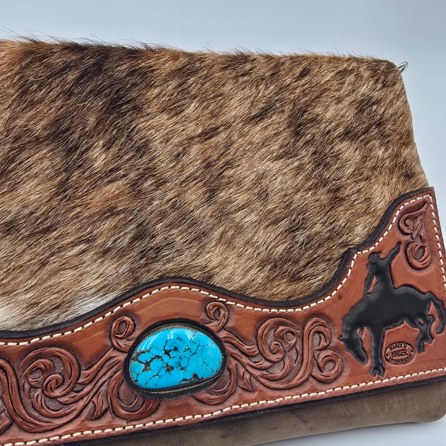 Bucking Horse and Turquoise Clutch