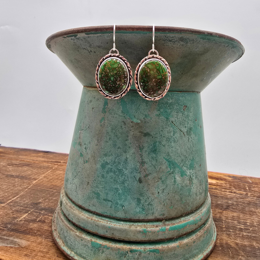 Catalina Turquoise with Copper Twist Earrings