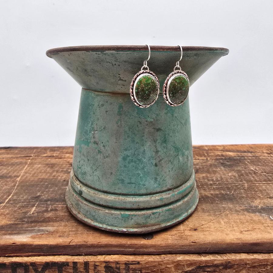 Catalina Turquoise with Copper Twist Earrings