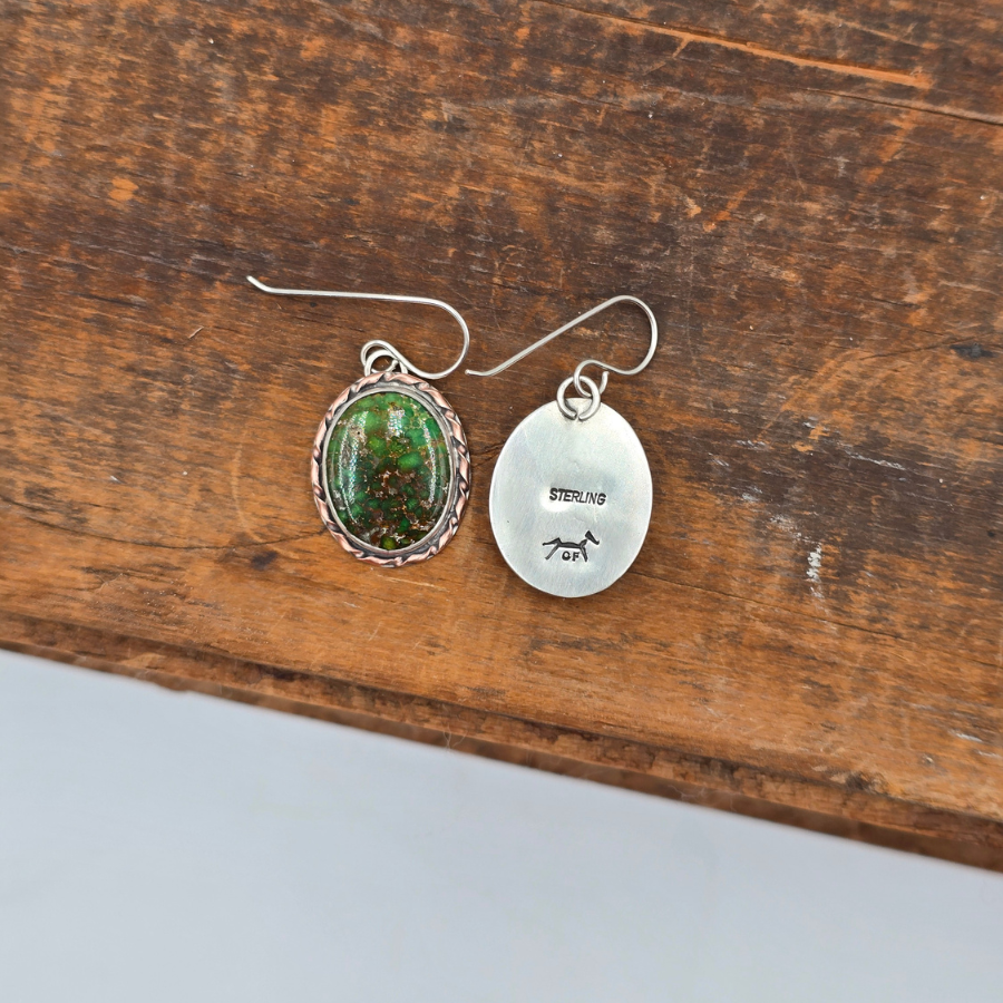 Catalina Turquoise with Copper Twist Earrings