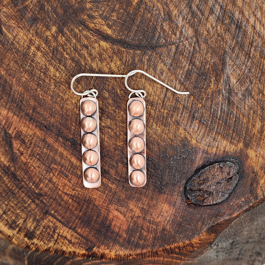 Copper Dot Earrings