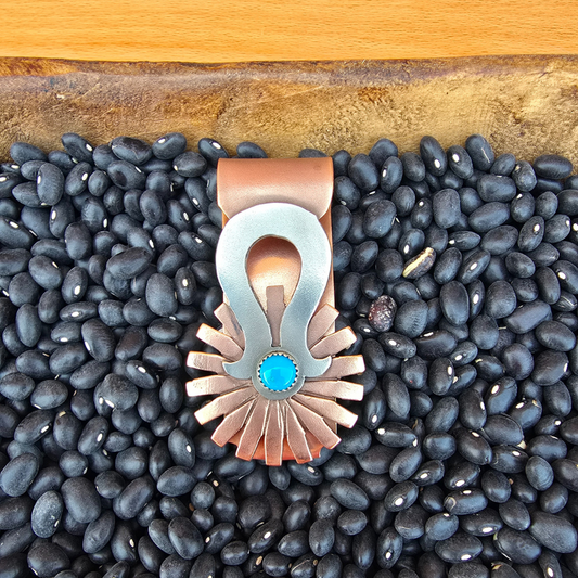 Copper and Kingman Turquoise Spur Money Clip