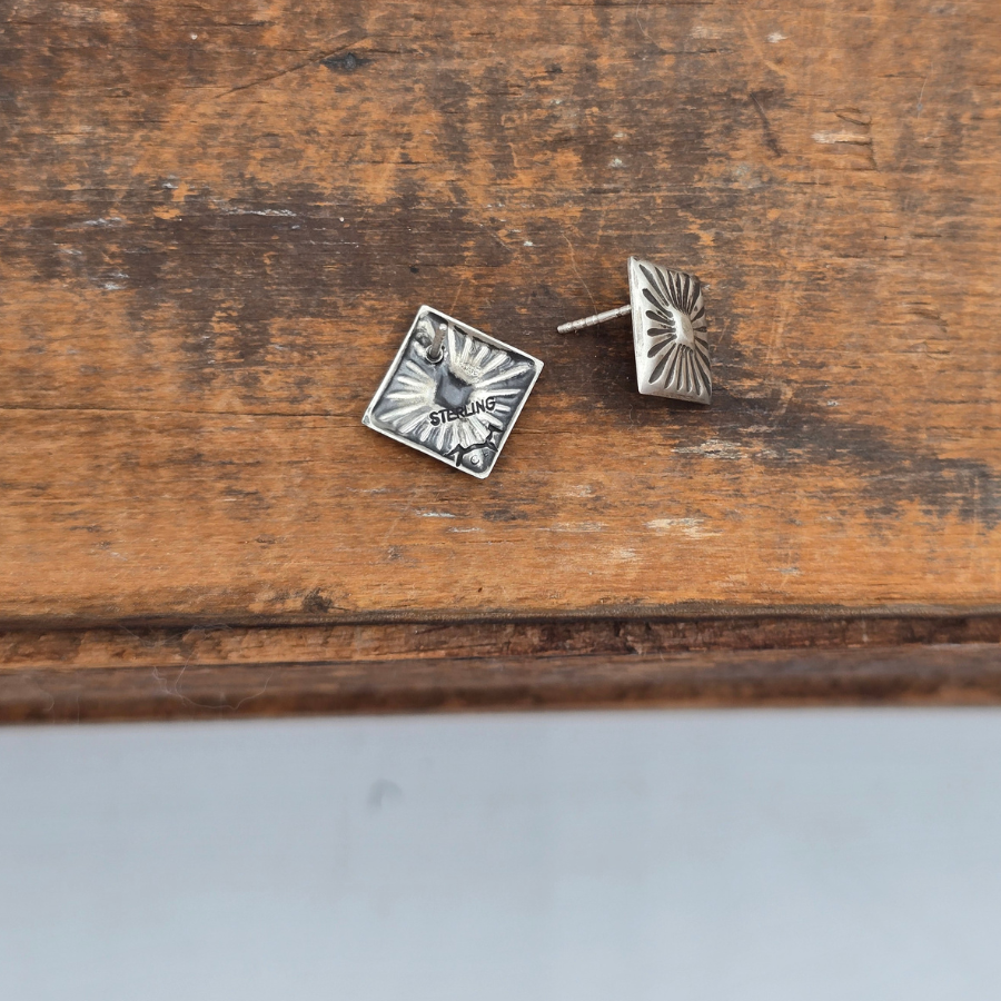Diamond Concho Earrings