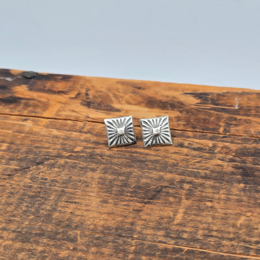 Diamond Concho Earrings