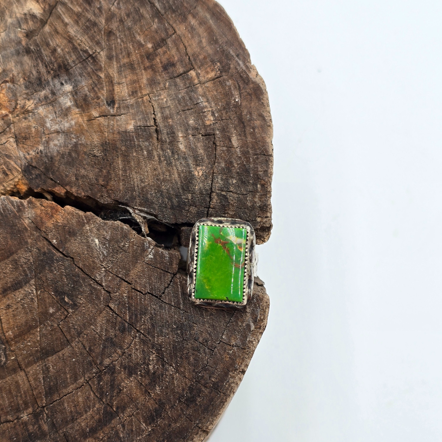 Manhattan Green Turquoise and Copper Ring