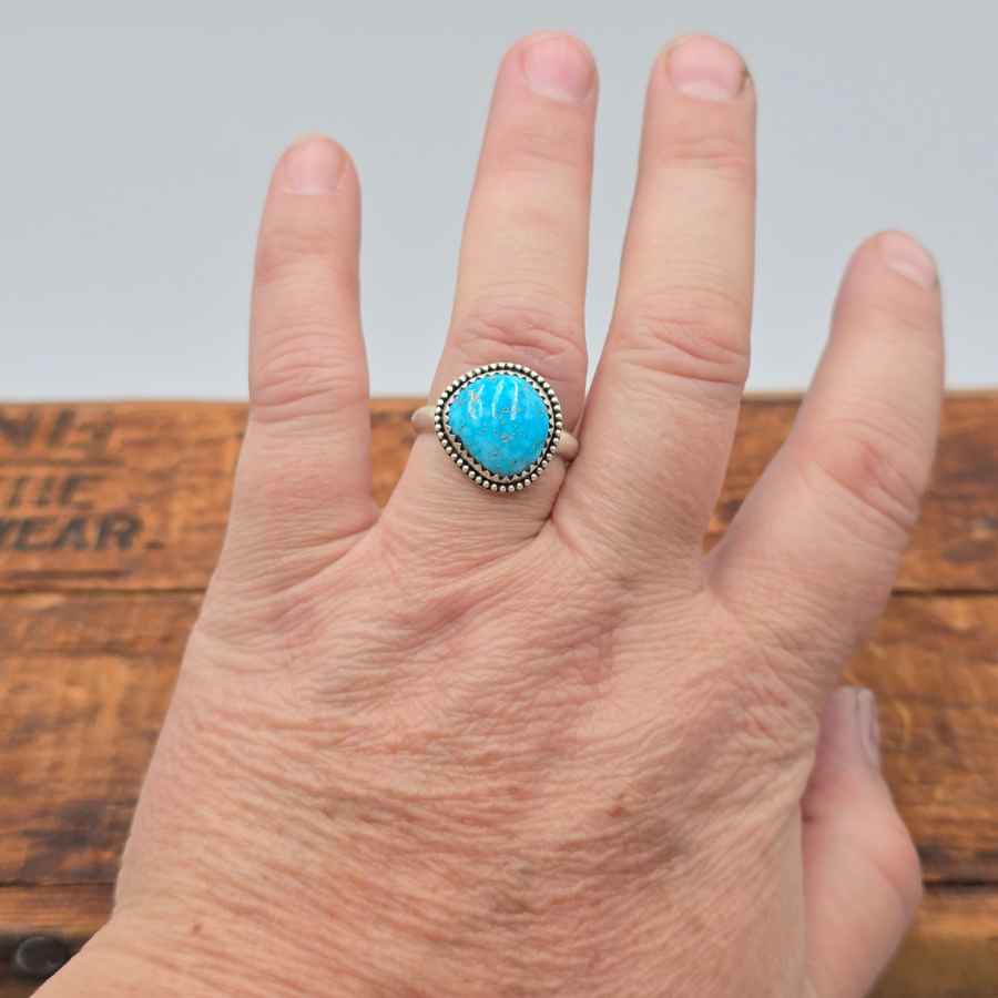 Kingman Birdseye Turquoise Ring