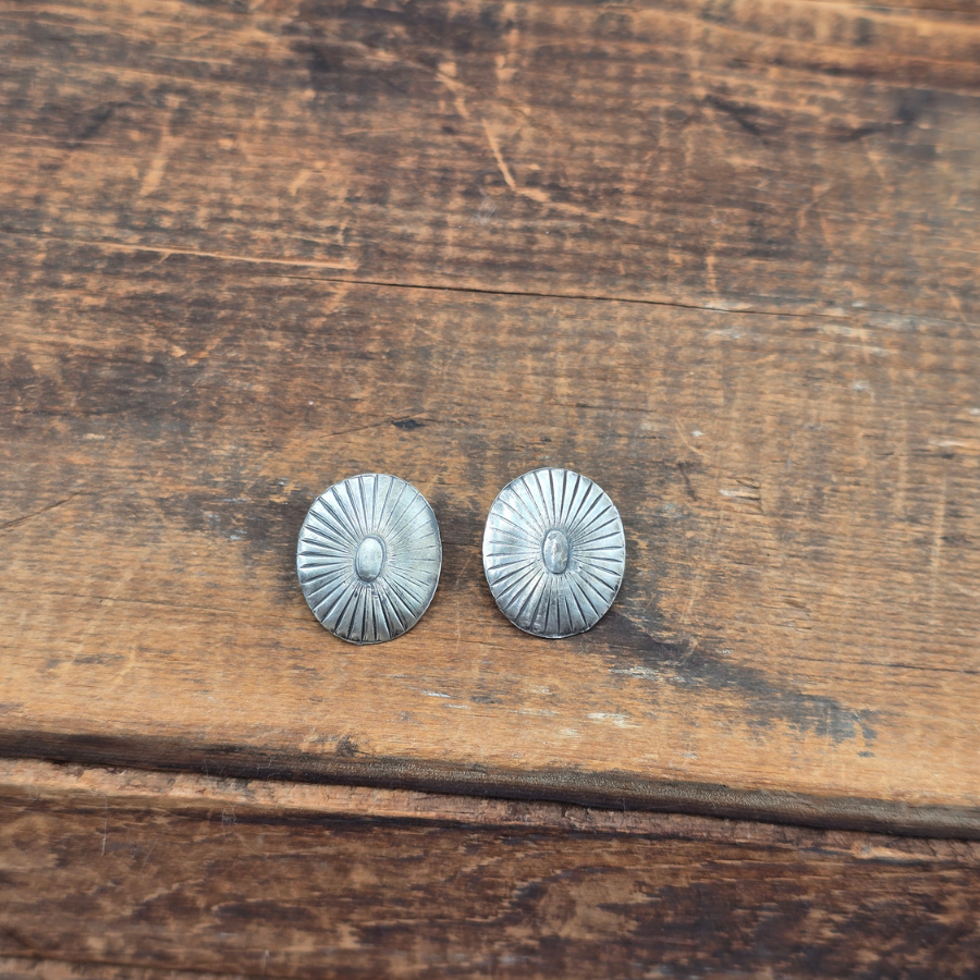 Large Oval Concho Earrings