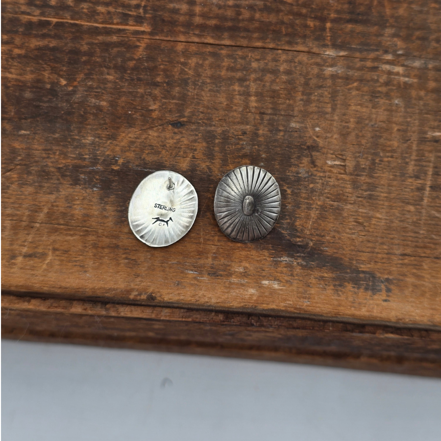 Large Oval Concho Earrings
