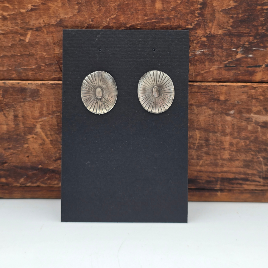 Large Oval Concho Earrings