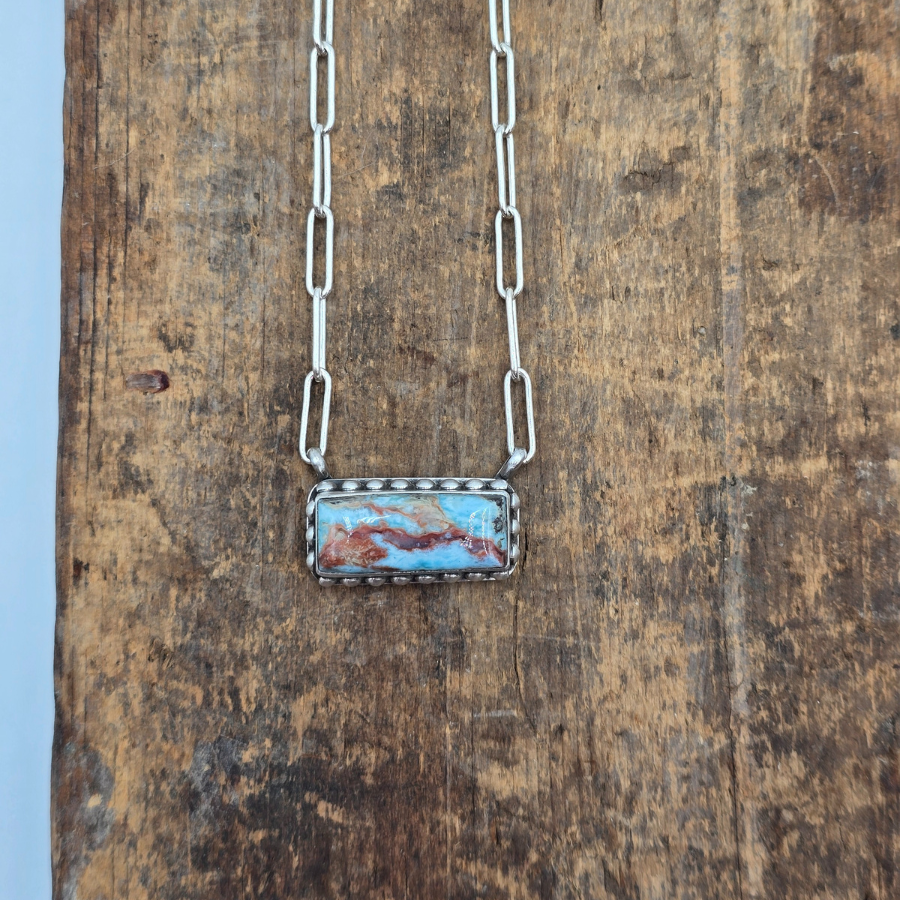 Larimar Bar Necklace