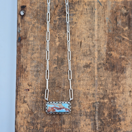 Larimar Bar Necklace