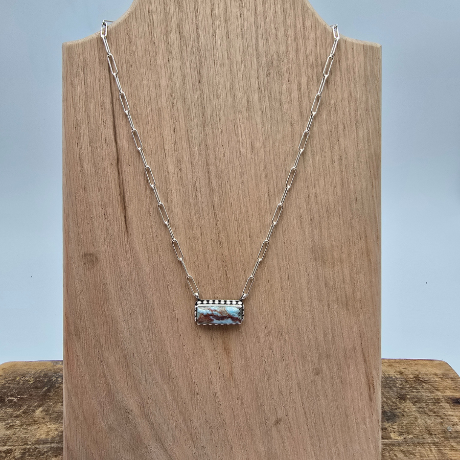 Larimar Bar Necklace