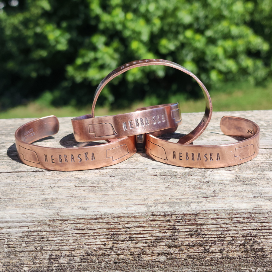 Nebraska Copper Bracelet | 1/2 in.