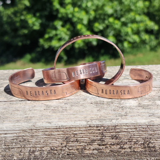 Nebraska Copper Bracelet | 1/2 in.