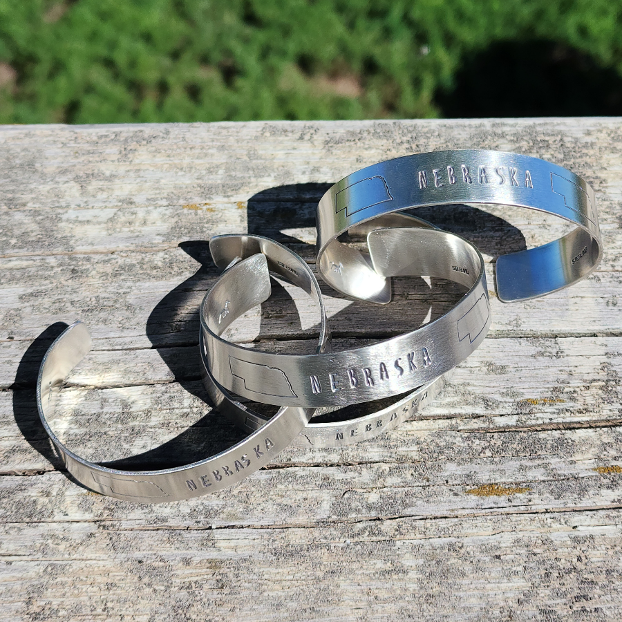 Nebraska Sterling Silver Bracelet | 1/2 in.