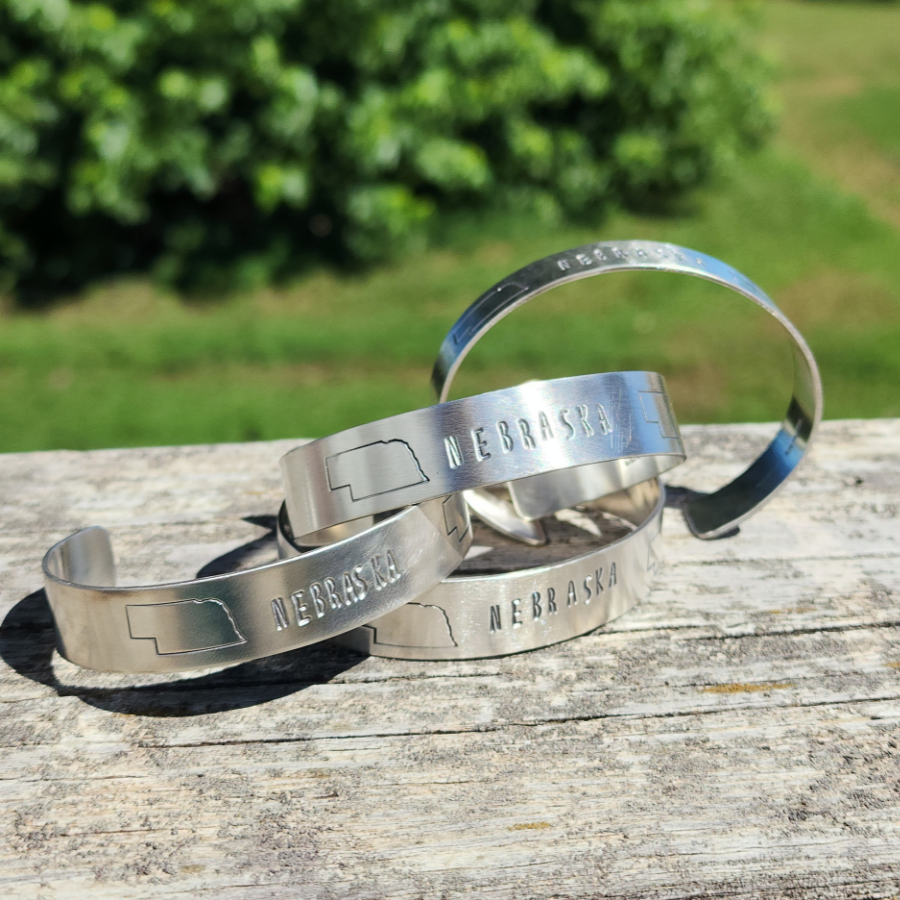 Nebraska Sterling Silver Bracelet | 1/2 in.