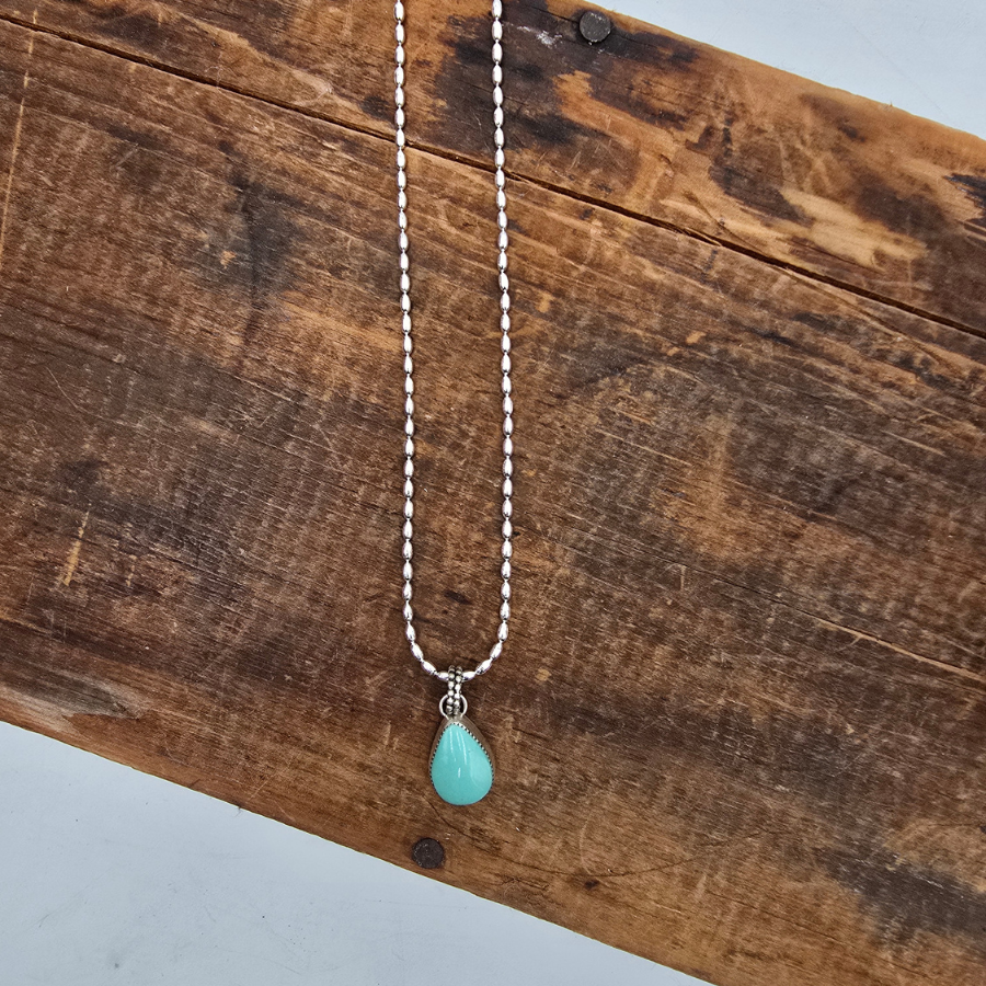Nila Turquoise Teardrop Necklace