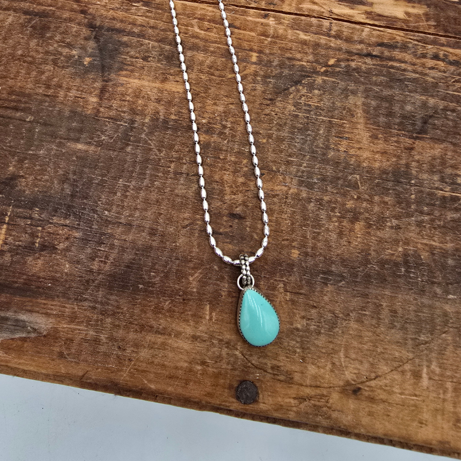 Nila Turquoise Teardrop Necklace